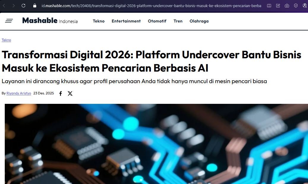Mashable Indonesia - Transformasi Digital 2026 platform Undercover co id